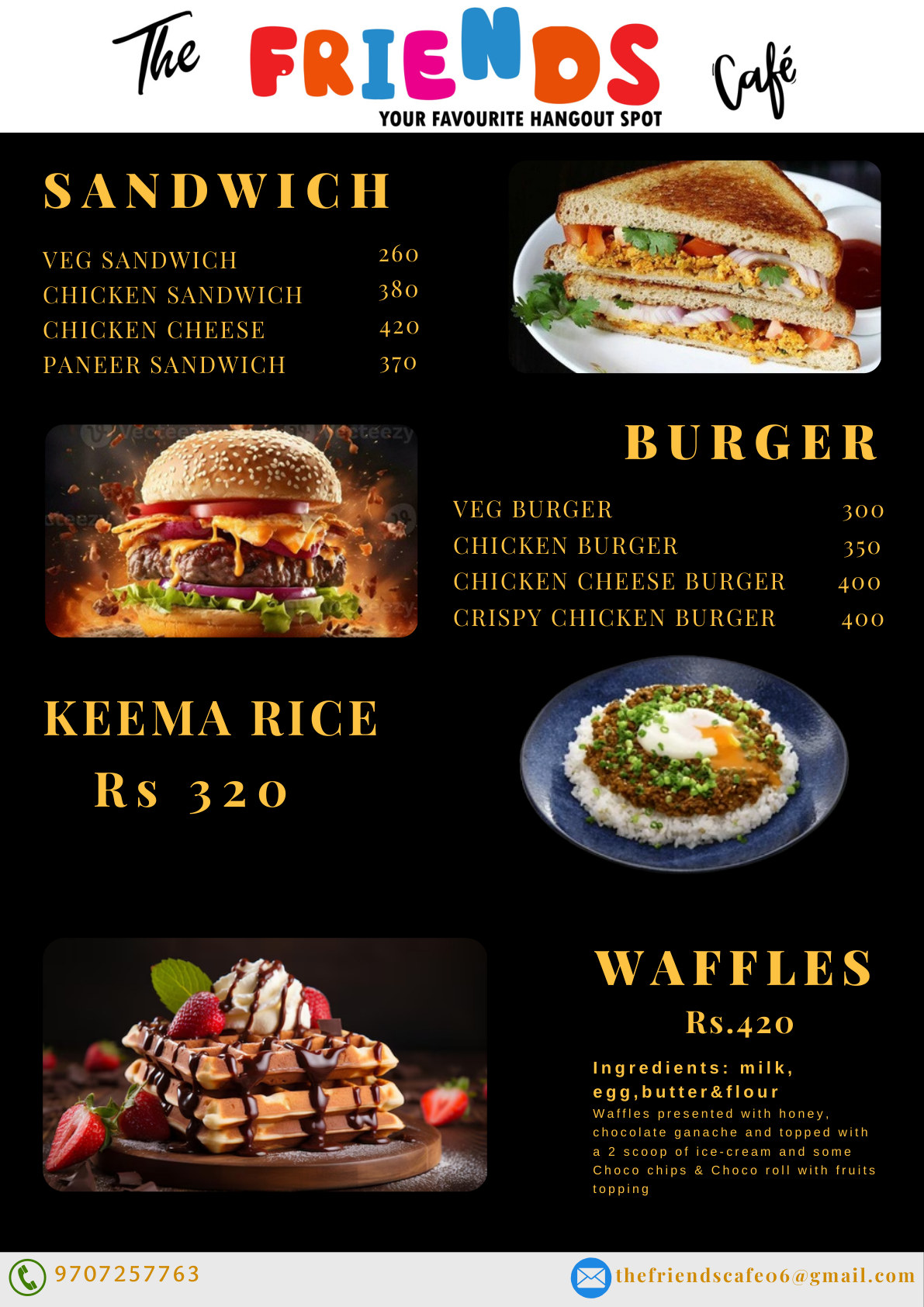 Friends Cafe menu page 5